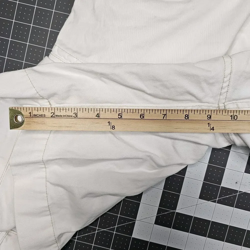 Polo Ralph Lauren Cargo Shorts 36x10 White Utility Streetwear Y2K Loose Wideleg